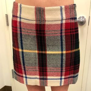 J. Crew Wool Plaid Skirt - Size 6